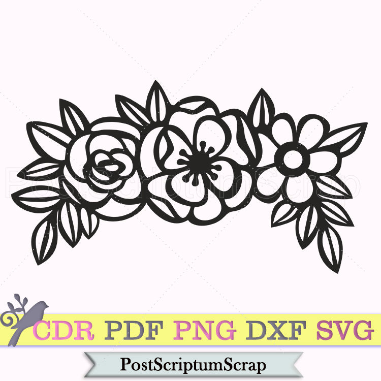 Flowers svg banner