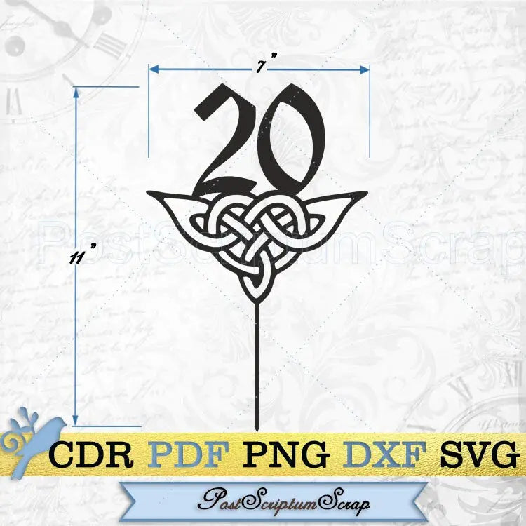 25th cake topper Cricut anniversary vector svg birthday party clipart printable wedding cut diy PostScriptum Scrap