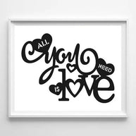 All you need is love SVG Beatles png clipart PostScriptum Scrap