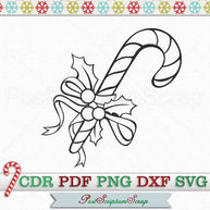 Candy cane svg PostScriptum Scrap