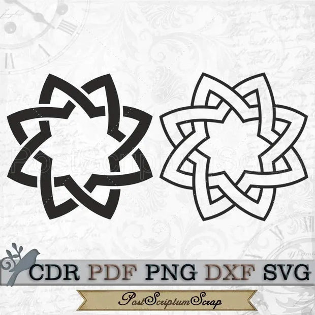 Celtic Star knot SVG