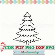 Christmas trees svg clipart cut xmas png PostScriptum Scrap