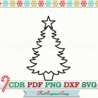 Christmas trees svg clipart cut xmas png PostScriptum Scrap