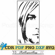 Cobain svg Nirvana rock band clipart PostScriptum Scrap