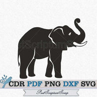 Elephant svg clipart animal silhouette safari print cricut PostScriptum Scrap