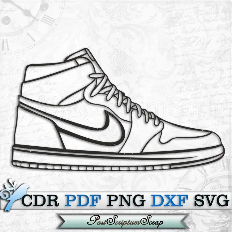 Jordan svg shoes clipart basketball vector cricut trendy