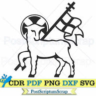 Lamb Jesus svg christian cut sheep clipart bible he is risen church PostScriptum Scrap