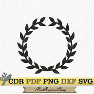 Laurel svg wreath clipart png flower border PostScriptum Scrap