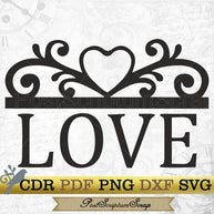 Love wedding SVG bride clipart cut heart family valentine silhouette anniversary party PostScriptum Scrap