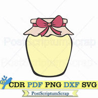 Mason jar svg funny kitchen cookie country silhouette PostScriptum Scrap