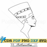 Nefertiti svg egyptian clipart