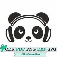 Panda svg bear cute party clipart png music PostScriptum Scrap