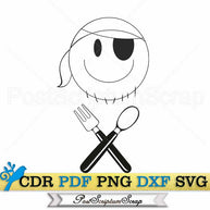 Pirate Smile face svg little flag now life grandpa