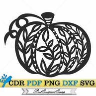 Pumpkin vector fall print cut file