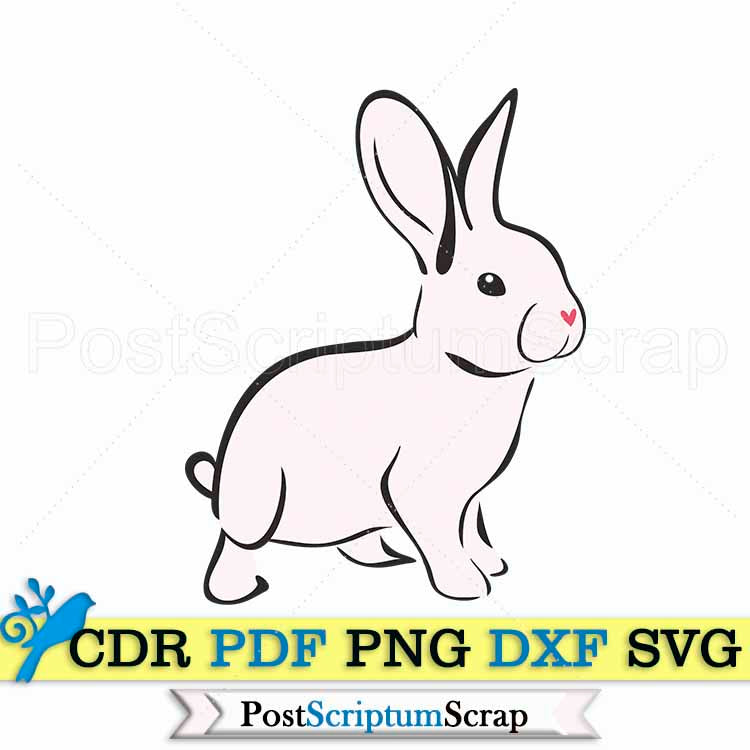 Rabbit svg clipart dxf animals – Postscriptum