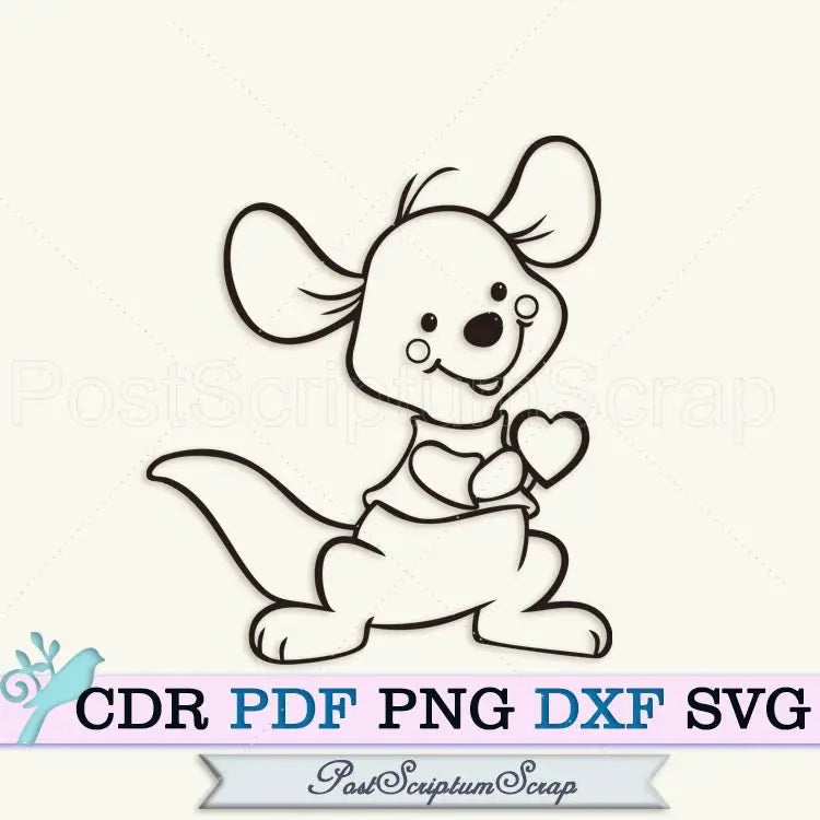 Roo Кangaroo svg winnie the pooh cute animal cartoon – Postscriptum