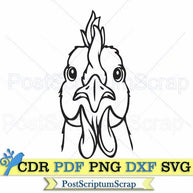 Rooster svg farm animal png bird PostScriptum Scrap