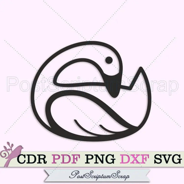 Swan svg png bird clipart decor illustrations nature animal print drawing PostScriptum Scrap