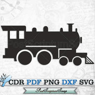 Train locomotive svg clipart vintage transport PostScriptum Scrap