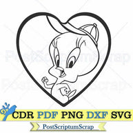 Tweety Bird svg clipart cricut cartoon kids chicken cut PostScriptum Scrap