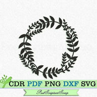 Wreath svg floral clipart botanical frame png PostScriptum Scrap