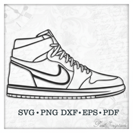 Jordan svg shoes with formats and branding